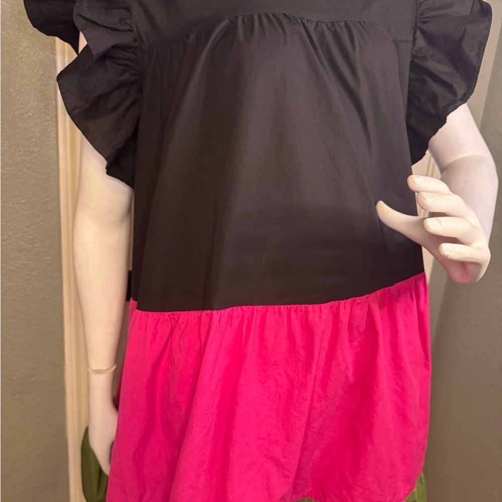 Hana Oversized Summer Dress Fluttered Sleeves Size 38. G#114 - Picture 2 of 10